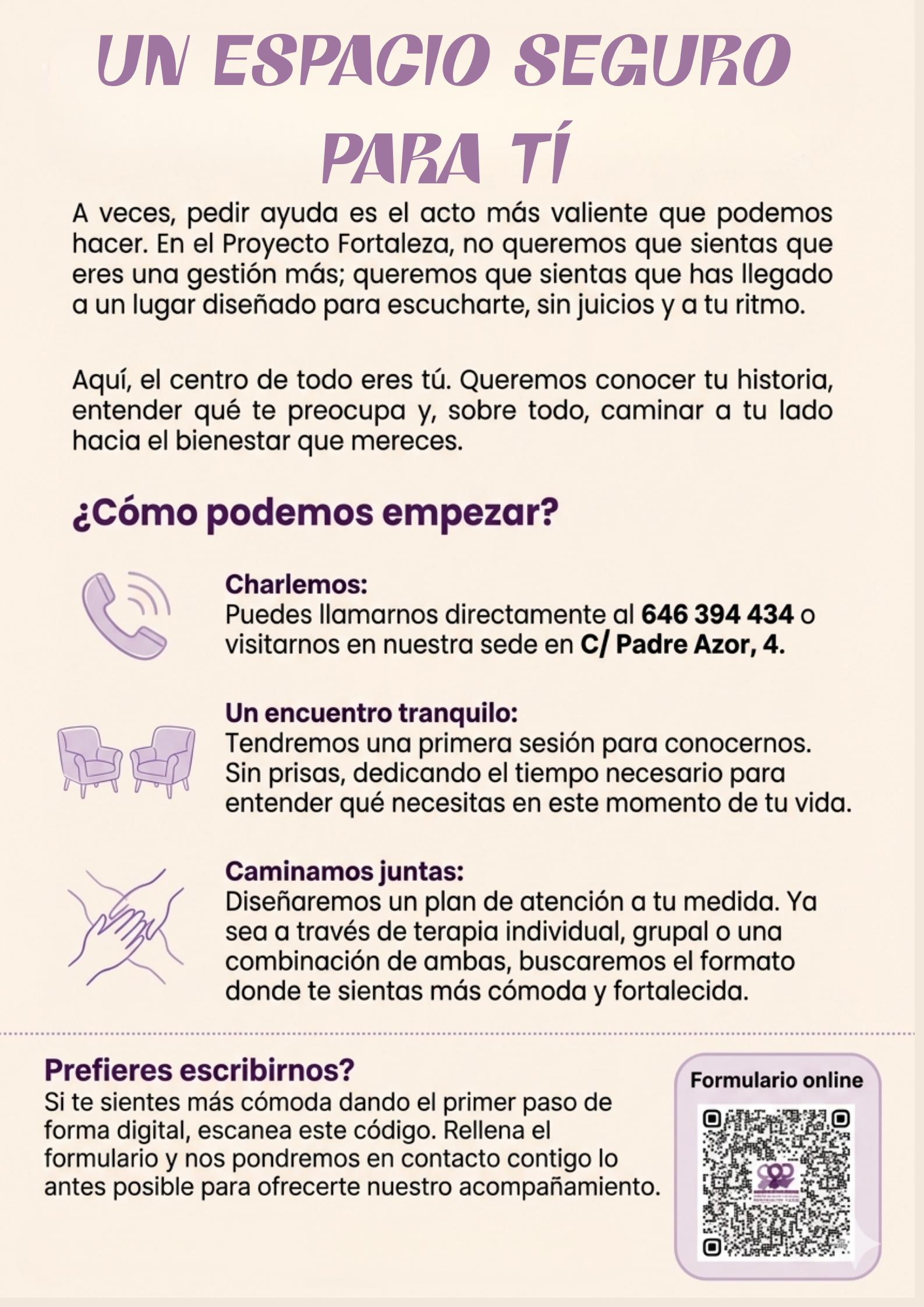 Fortaleza Salud Comunitaria - Un espacio seguro para ti - FOML Lorca