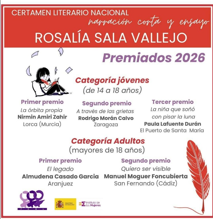 El Certamen Rosalía Sala Vallejo premia cinco relatos que ponen nombre a la igualdad y a la realidad de las mujeres
