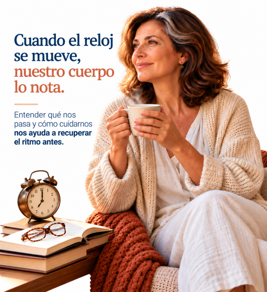 El cambio de hora y las mujeres de +50: cuando el reloj se mueve, nuestro cuerpo lo nota